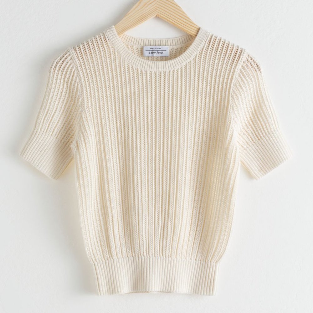 & Other Stories Open Crochet Top  - NWT | S
